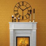 CLOCK ABOVE THE FIREPLACE