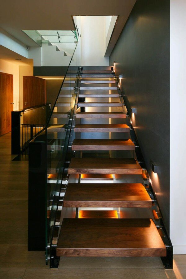 interior glass balustrade staircase